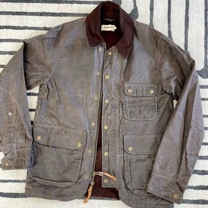 Taylor Stitch Dark Olive Beeswaxed Canvas Rover Jacket